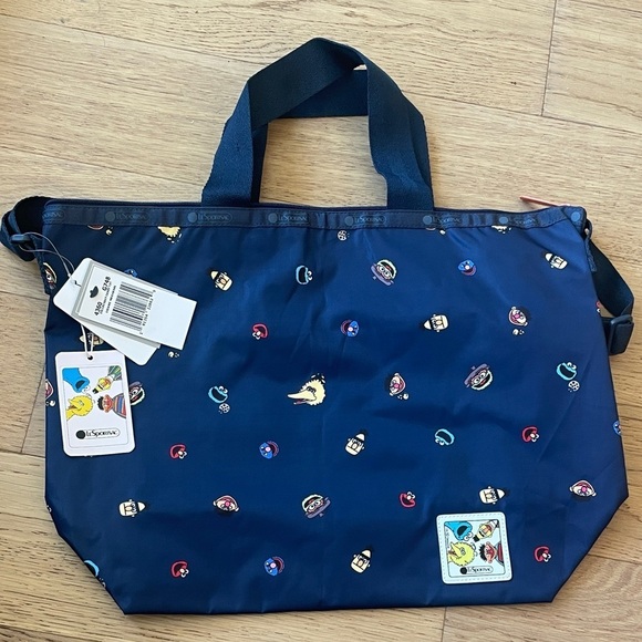 Lesportsac Handbags - LeSportsac Navy Tote with Sesame Street Characters